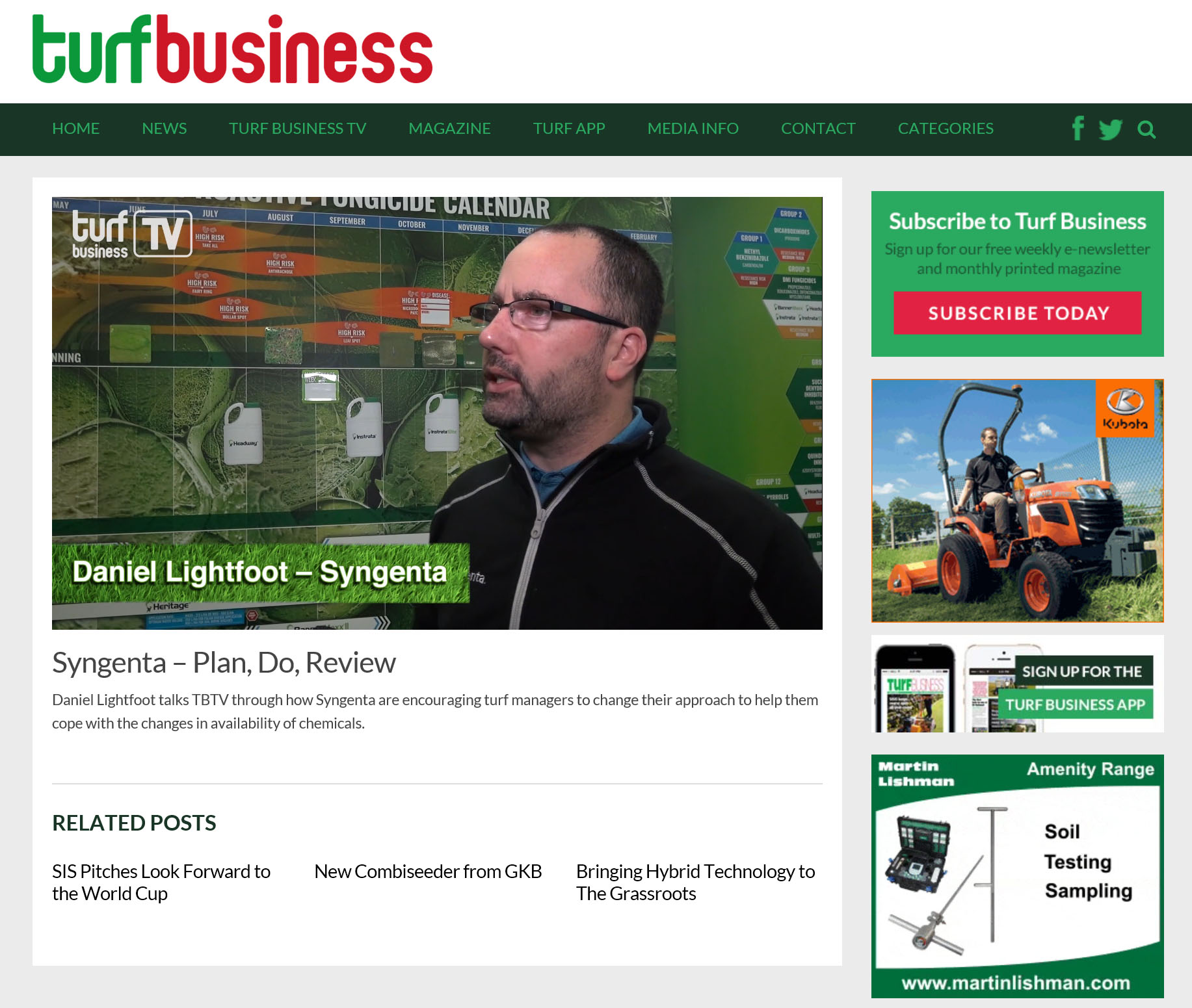 Turf Business TV page
